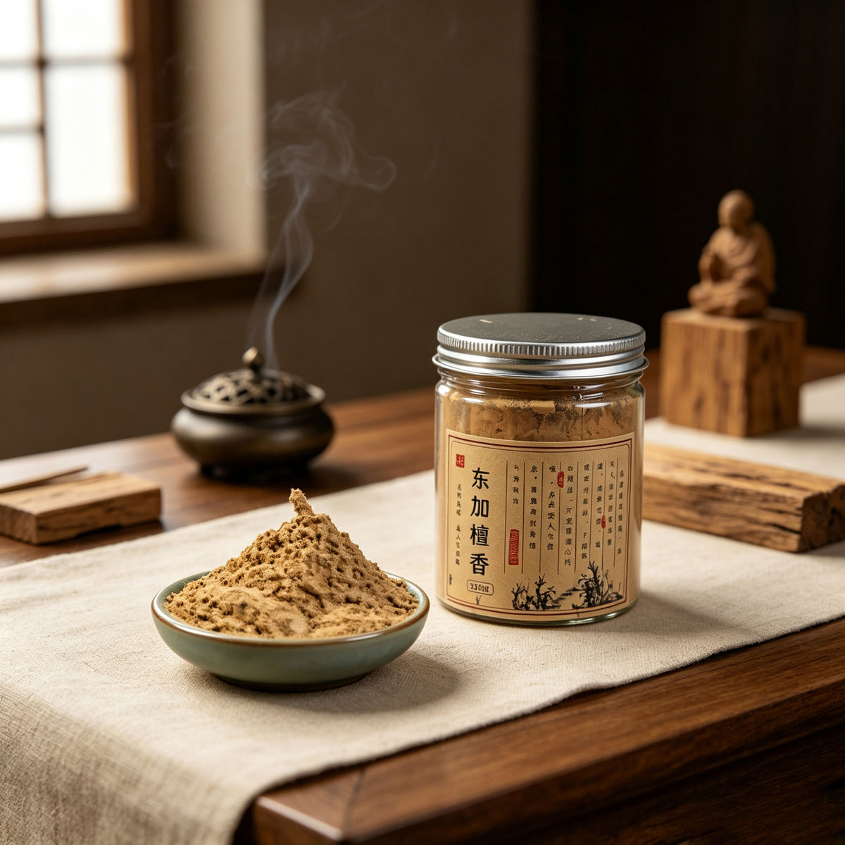 Tonga Sandalwood Powder 30g – Creamy Sweet Natural Incense Powder DIY Incense, Incense Seal & Meditation